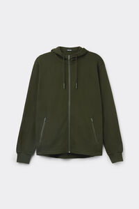 Zip-Up Cotton Sweatshirt