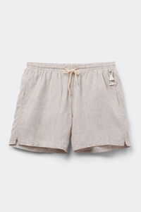 Plain Swim Trunks in 100% Linen