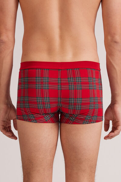 Boxershorts aus Superior-Baumwolle mit weihnachtlichem Schotten-Print