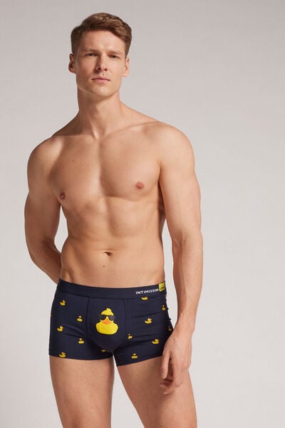 Natural Fresh Cotton Boxers with Rubber Duck Print