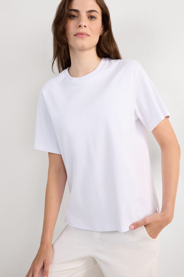 Short-Sleeved Cotton Top