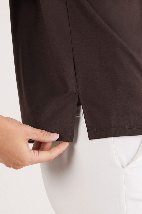 Long-Sleeved Elevated Cotton Top