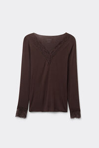Modal Cashmere Ultralight Long Lace Shirt