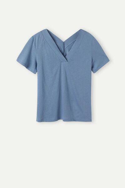 Tričko s Krátkym Rukávom a Výstrihom v tvare V z Bavlny Supima® Ultrafresh