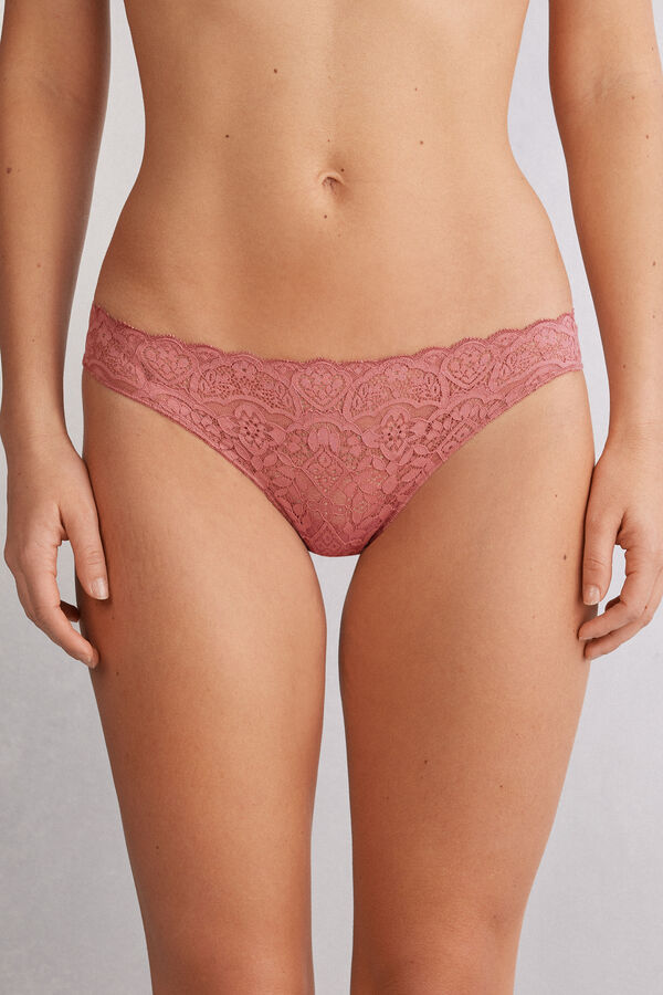 Lace and Microfibre Brazilian Briefs