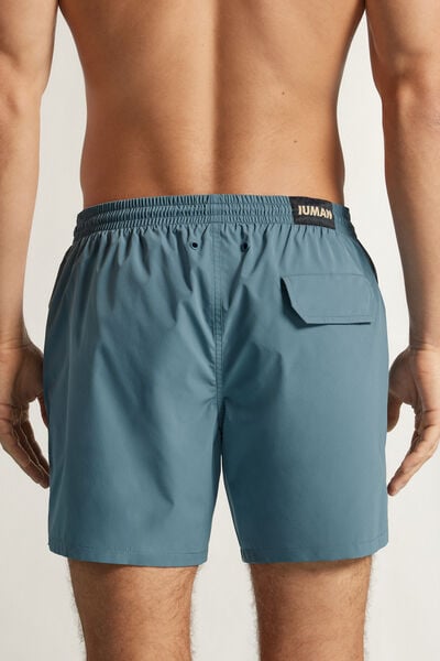 Einfarbige Badeshorts mittlere L&auml;nge