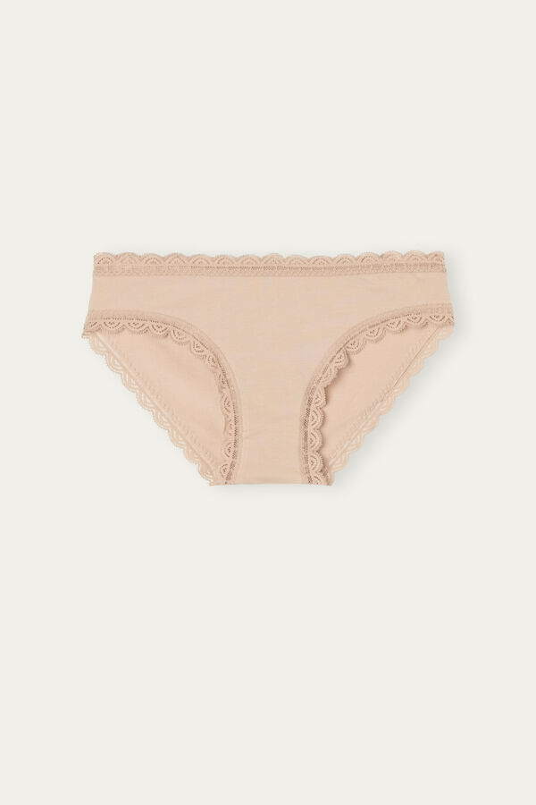 Lace and Cotton High Rise Panties
