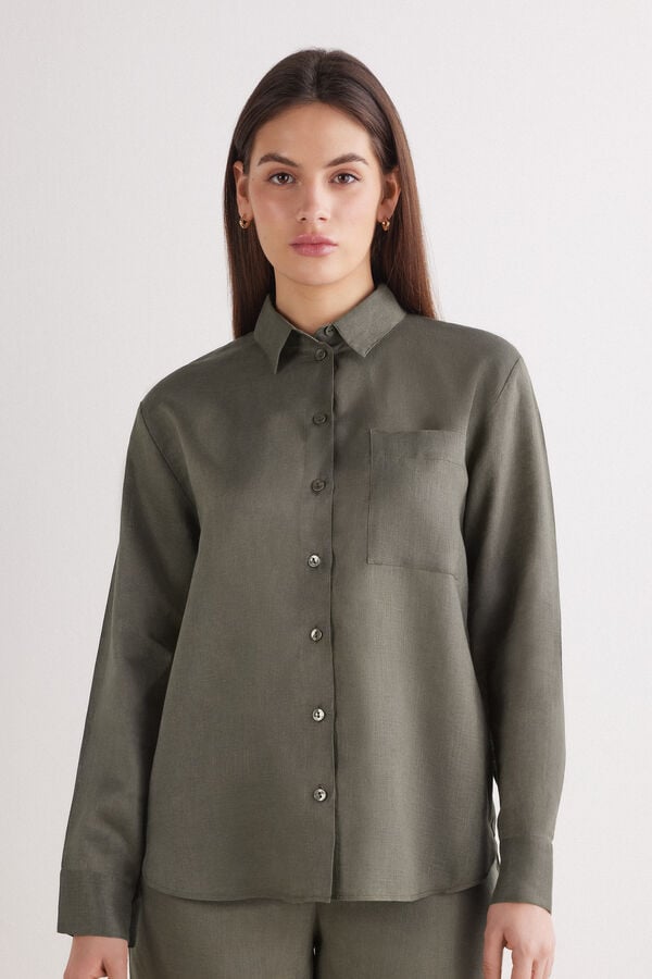 The Pure Linen Plain-Weave Linen Shirt