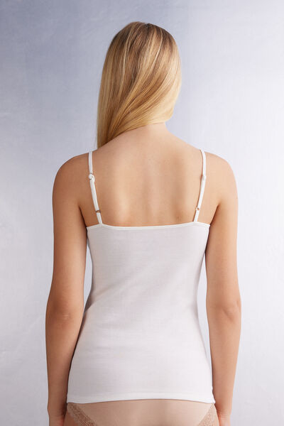 Wool & Cotton Top with Spaghetti Straps