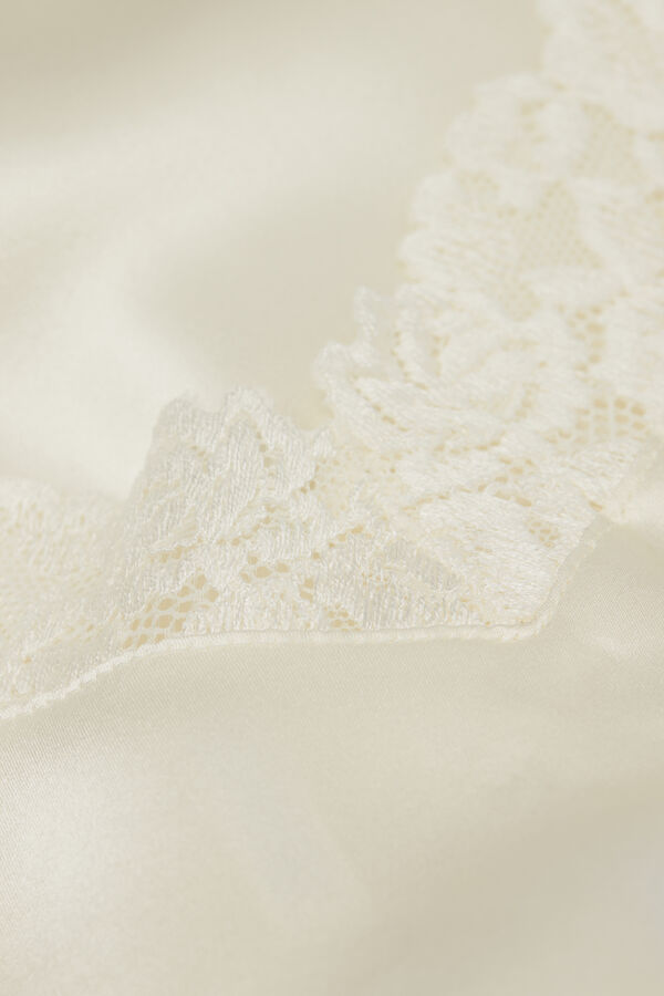 Top de Alças Finas em Seda Pretty Flowers