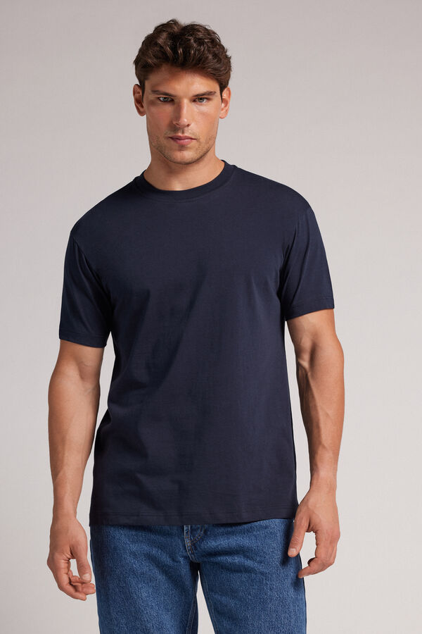 T-Shirt Muscle Fit aus Baumwolle