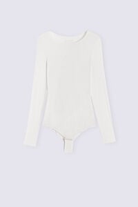 Long-Sleeve Bodysuit in Modal and Cashmere