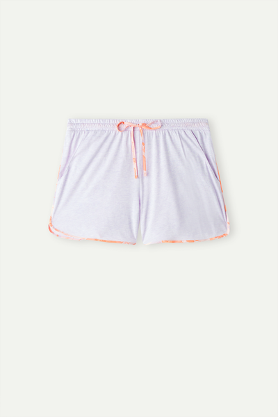 Pantaloni Scurți din Bumbac Supima® Ultrafresh Iris and Apricot
