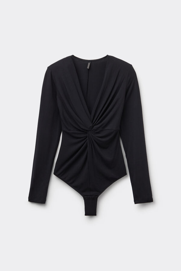 Body manches longues en modal LUXURIOUS LEOPARD