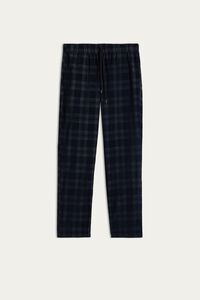 Velvet Effect Ribbed Cotton Fabric Long Pants
