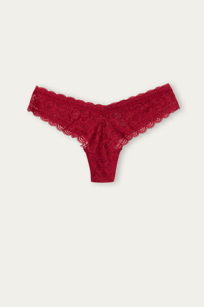 80s-Style Lace Brazilian Briefs