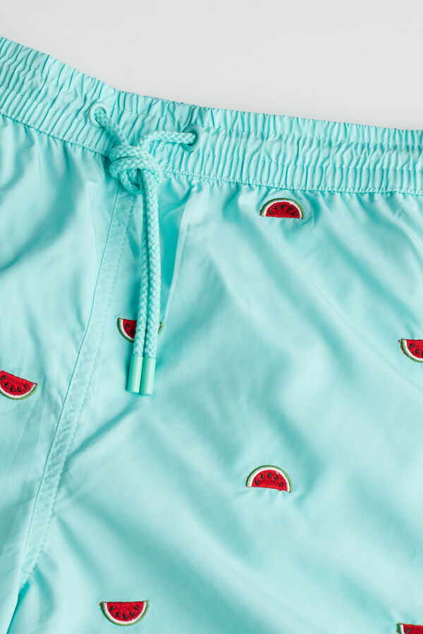 Boxer de bain avec broderie pastèques