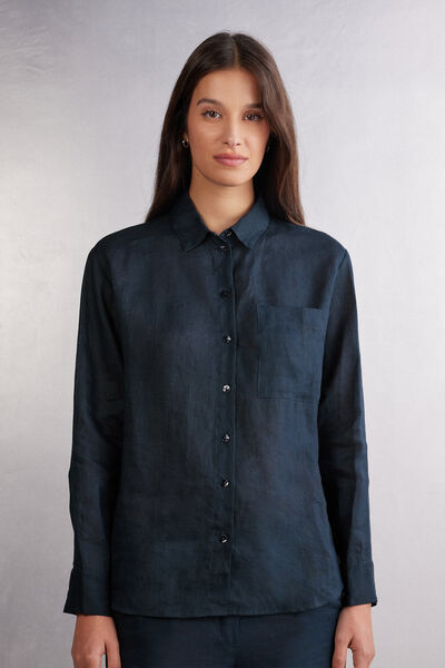 Chemise en toile de lin