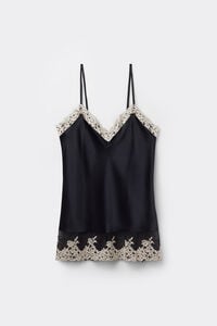 Pretty Flowers Thin Strap Silk Tank Top