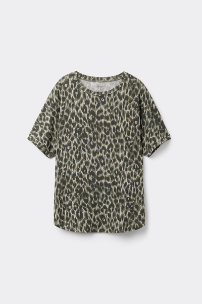Safari Animalier Short-Sleeved Fresh Bamboo Top