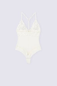 Crafted Elegance Lace and Tulle Bodysuit