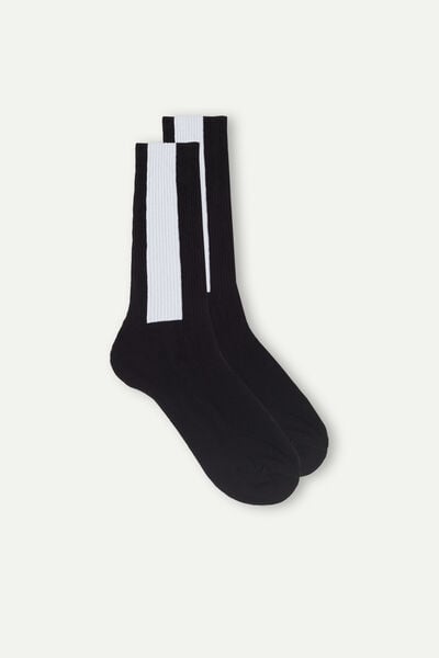Terry Cotton Socks with Side Bands
