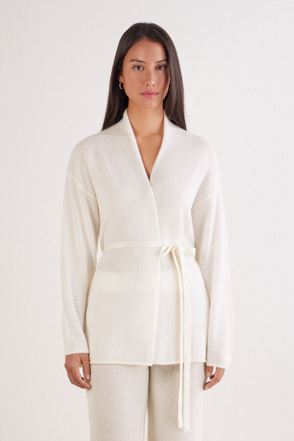 100% Cashmere Belted Cardigan