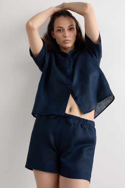Pantaloncino in Tela di Lino The Pure Linen