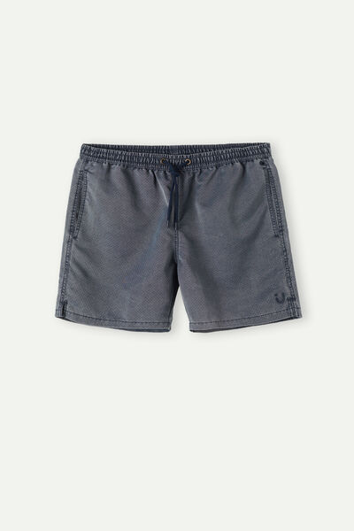 Washed Dotted Swim Trunks