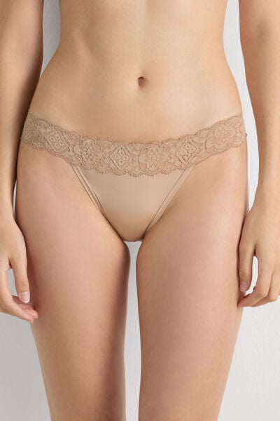 Lace and Microfibre Carioca Brazilian Briefs