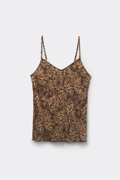 Always Glamorous Animal Print Viscose Satin Top