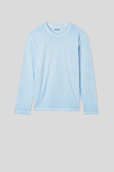 Washed Collection Long-Sleeved Cotton Top