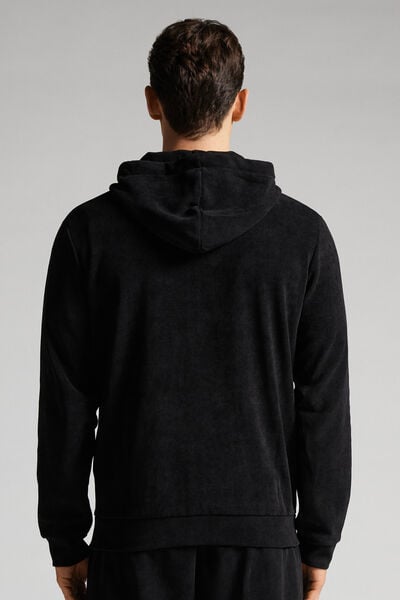 Ribbed Chenille Hoodie Sweatshirt