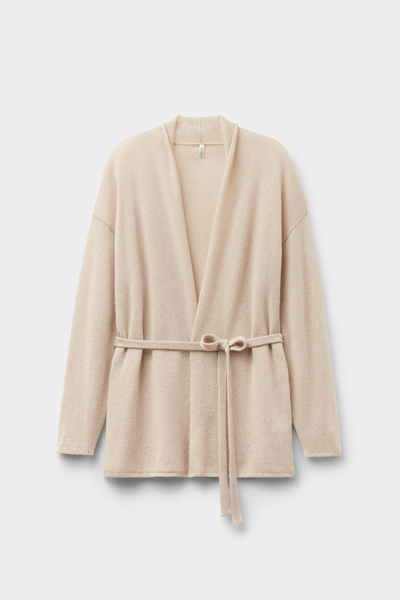 100% Cashmere Belted Cardigan