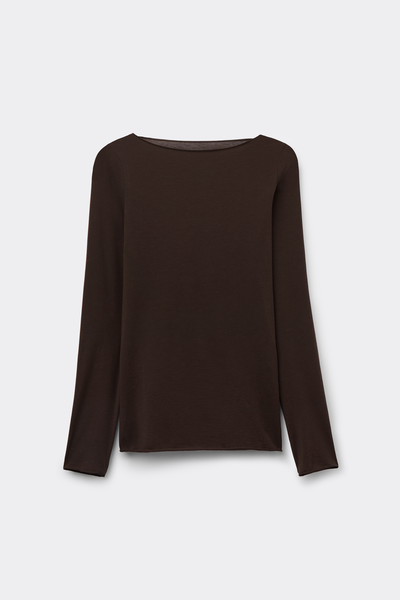 Ultralight Cotton Kayık Yaka Pamuk Bluz