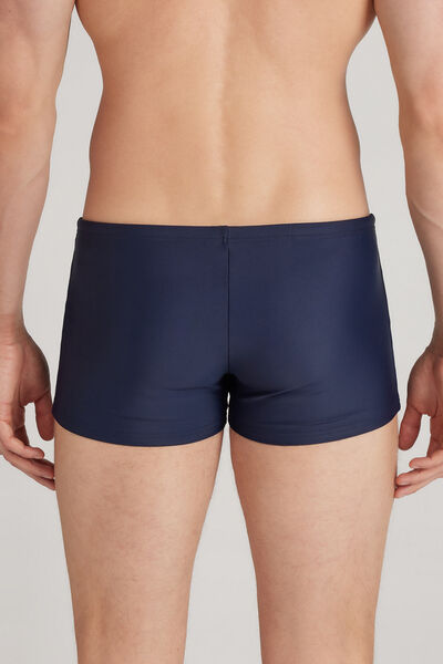 Einfarbige anliegende Boxer-Badehose