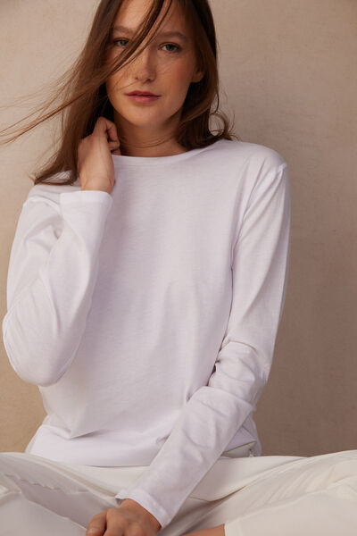 Langärmeliges Oversize-Shirt aus Supima®-Baumwolle
