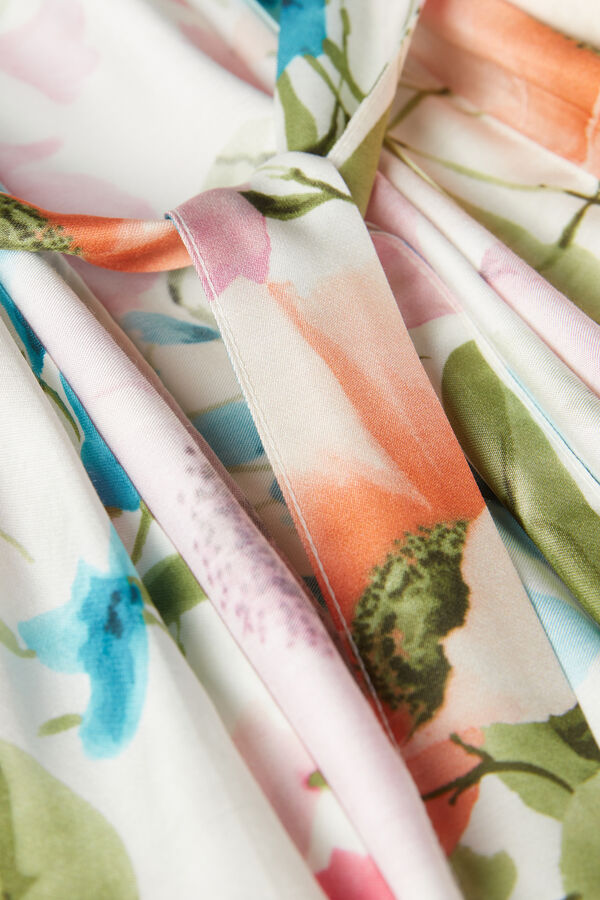 Botanical Lyrics Satin Kimono Intimissimi