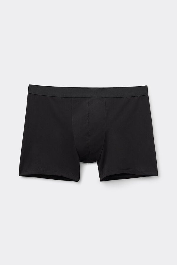 Cotton Boxers with Exposed Elasticated Waistband