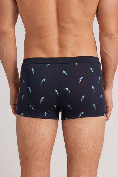 Natural Fresh Cotton Boxers with Parrot Print