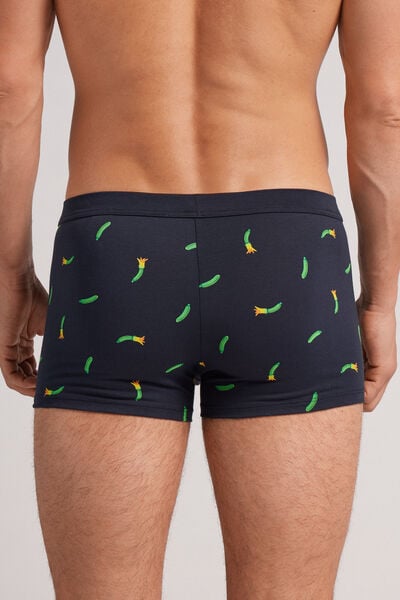 Boxers em Algodão Supima® Elástico Estampado de Courgettes