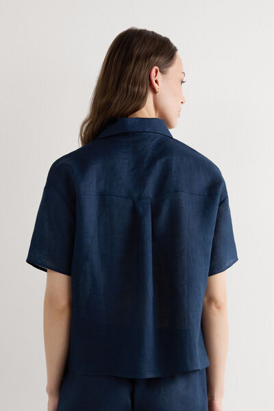 Camicia Manica Corta in Tela di Lino The Pure Linen