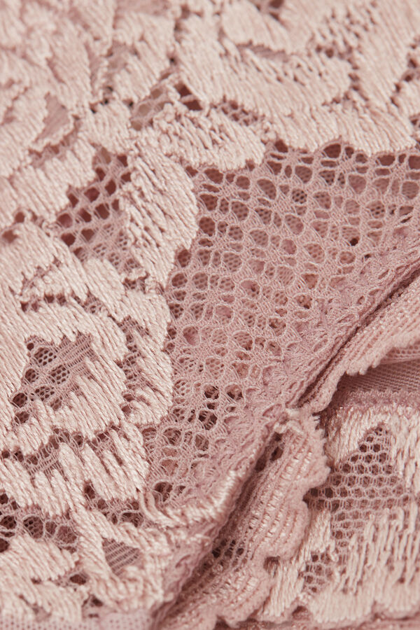 Tanga femme en dentelle florale