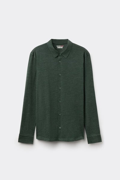 Camicia a Manica Lunga Lana Merino