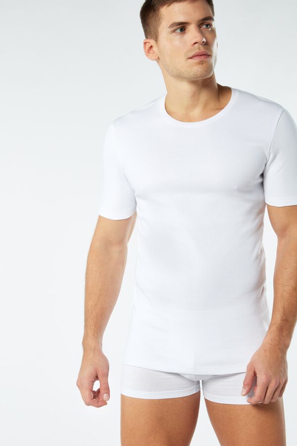 Short-Sleeve Warm-Handle Cotton Top