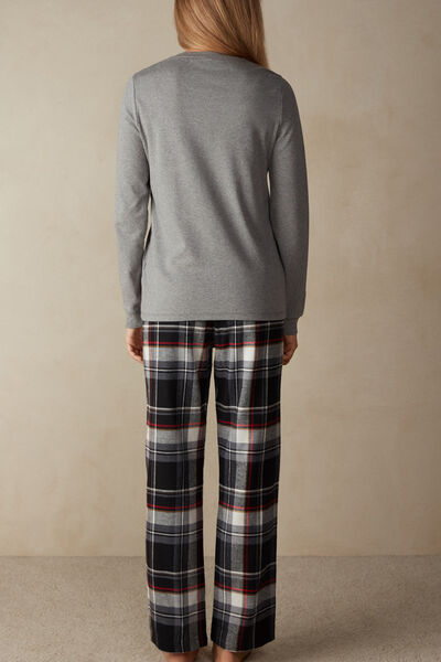 Snoopy Full-Length Cotton Interlock Pyjamas with Heart