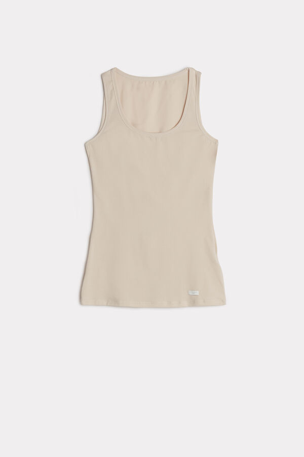 Natural Cotton Wide Shoulder Tank Top Intimissimi