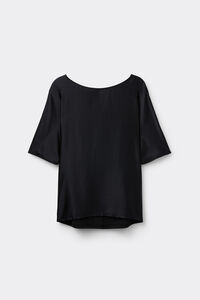Short-Sleeved Silk and Modal Top