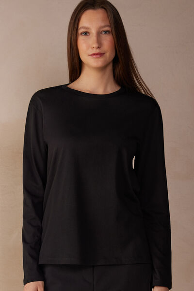 Oversize Long-Sleeved Supima® Cotton Top