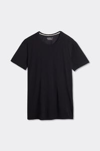 Kurzarm-T-Shirt aus Stretch-Merinowolle
